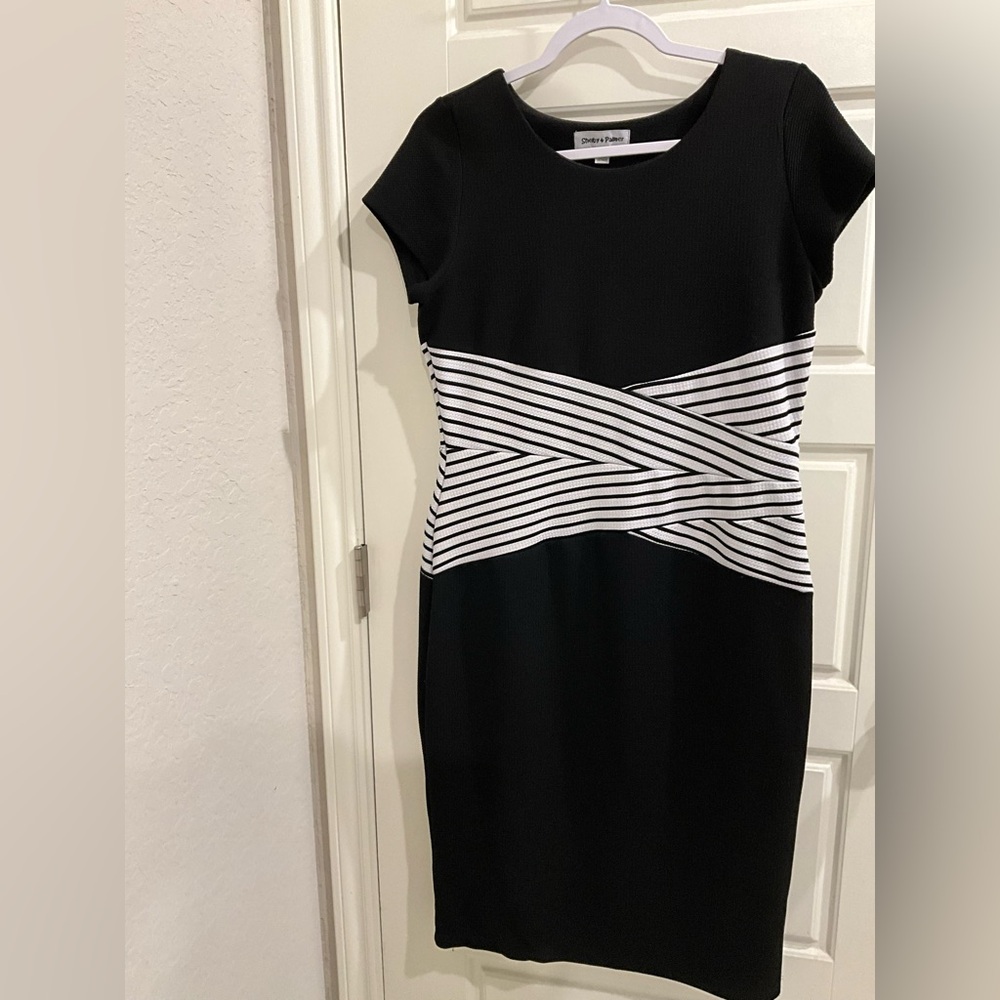 Black and White Midi Dress